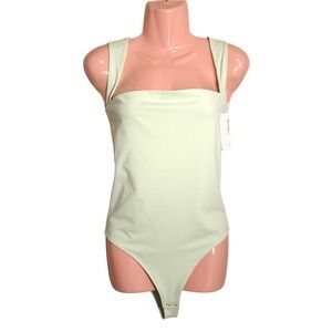 Reoria Tank Top Bodysuit 2XL Green Square Neck‎ Beach Vacation